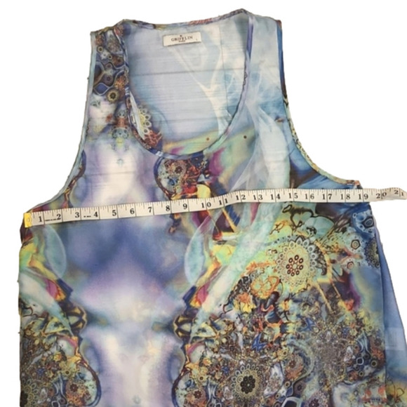 Womens Grifflin Paris sheer colorful tank top size Large. - Picture 13 of 14